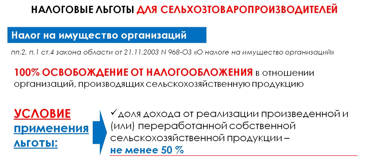 Продолжаем рассказывать о налоговых преференциях.