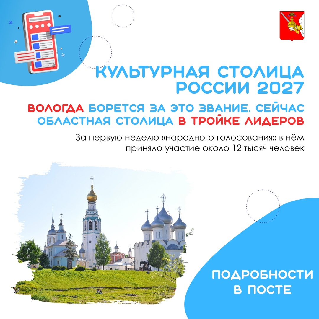 Вологда борется за звание Культурной столицы 2027 года!.